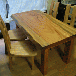 クスノキ一枚板テーブルセット