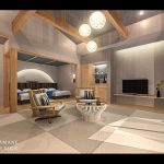湖畔に佇むはなれ宿「水屋敷」ｲﾝﾃﾘｱﾃﾞｻﾞｲﾝCG